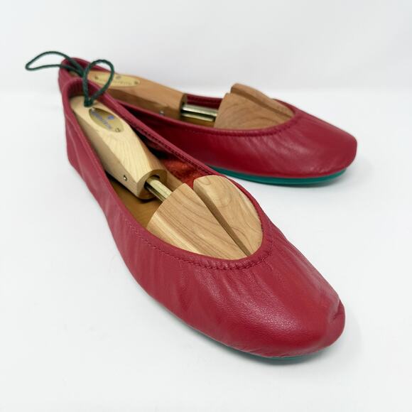 Tieks Red Leather Foldable Ballet Flats Women's Size 9 EUC - Picture 8 of 8